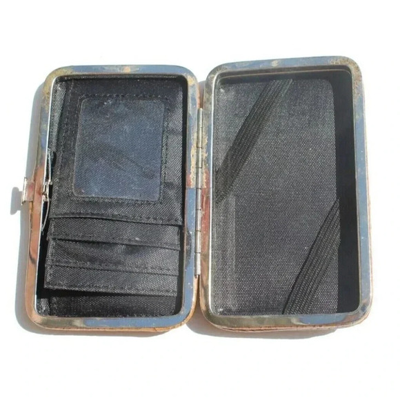 Vintage WESTERN Embossed Brown Hand Tooled CREDIT CARD Wallet Paisley - Picture 4 of 4